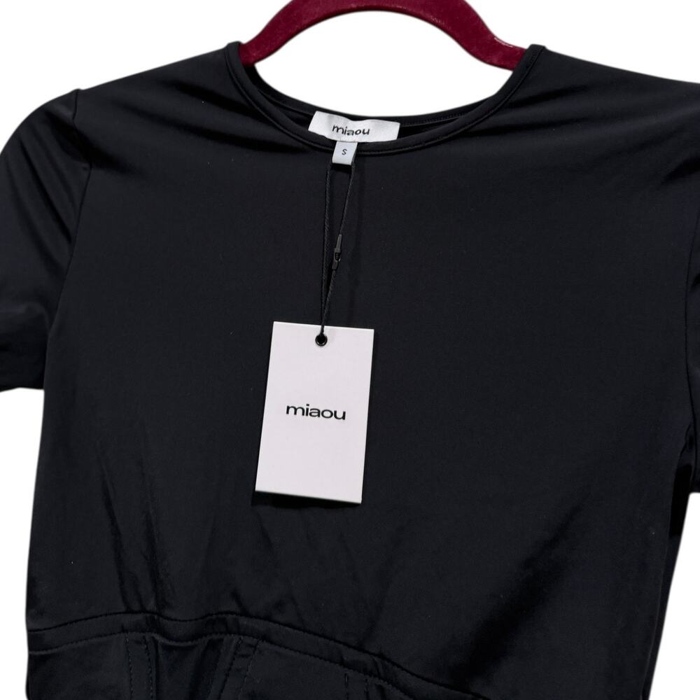 NWT Miaou Romy Top In Black - Picture 3 of 7